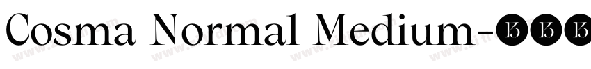 Cosma Normal Medium字体转换
